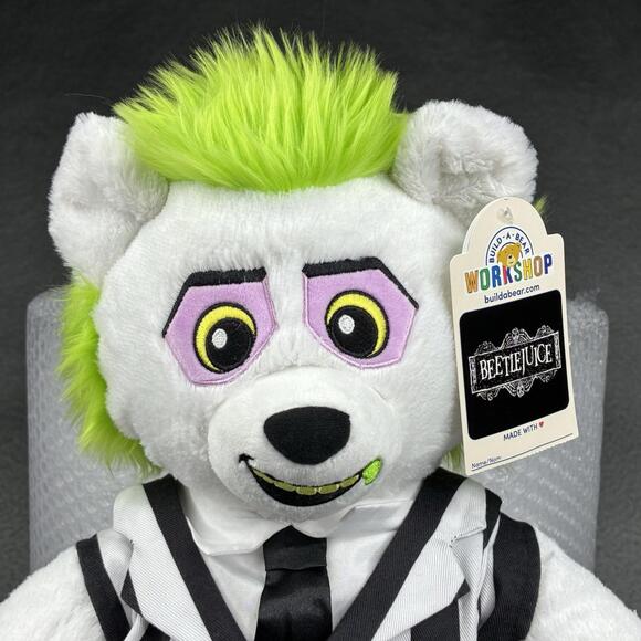 Build-A-Bear Workshop Plush Beetlejuice Halloween Collectible Toy NWT - Picture 3 of 8